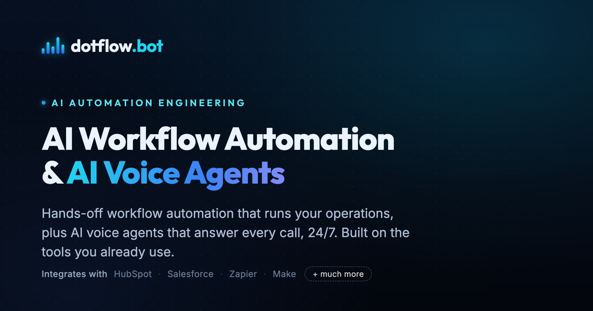 dotflow.bot | AI Workflow Automation & Voice Agents